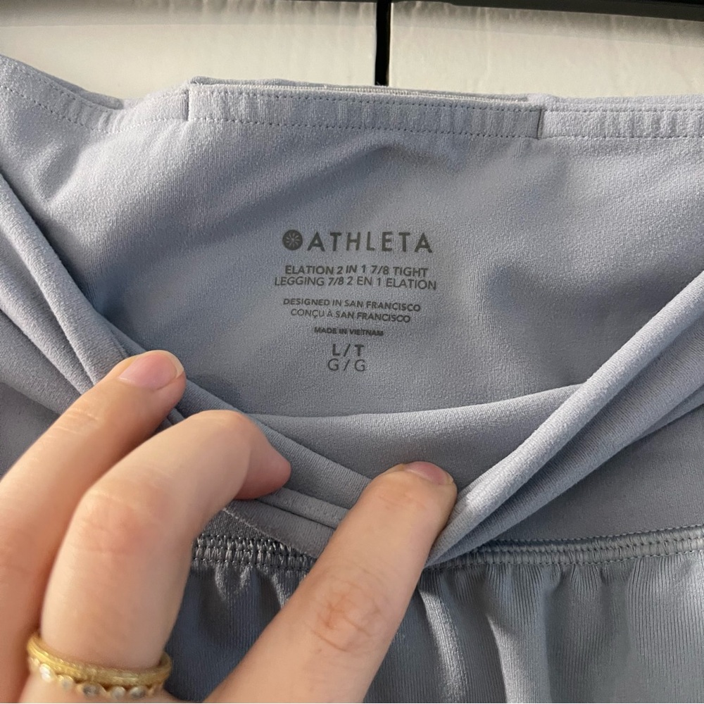 Athleta Light Blue Skirted Leggings - Picture 5 of 7